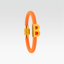 B gold and rubber bracelet