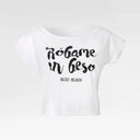 ROBAME UN BESO BOAT NECK T-SHIRT