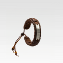 Plate B leather bracelet