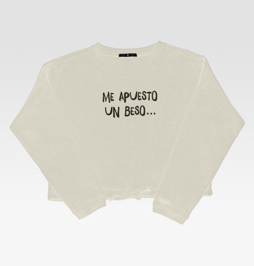 Sudadera Crop - Me apuesto un beso