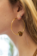 PENDIENTES ARO PIEDRA AGATA