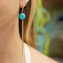 PENDIENTES PIEDRA AGATA CON CADENA