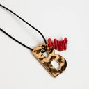 B natural coral pendant