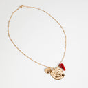 B medal necklace and natural pendants