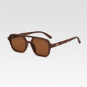 Gafas de sol Icon marrón de Beso Beach con montura translúcida y lentes marrones