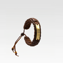 Plate B leather bracelet